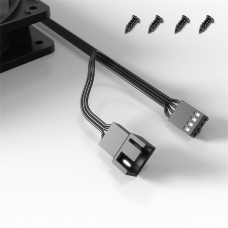 Фото ID-COOLING XF-120-K 120x120x25мм (60шт./кор, PWM, Low Noise, резиновые углы, 700-1800об/мин, черный) BOX
