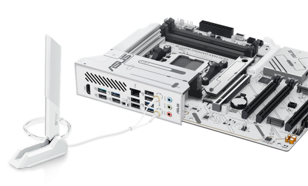 Фото ASUS X870 MAX GAMING WIFI7 W, AM5, X870, 4*DDR5, 4*SATA, 3*M.2, 4*USB 3.2, 4*USB 2.0, 2*Type-C, 5*PCIx16, HDMI, ATX; 90MB1LZ0-M0EAY0