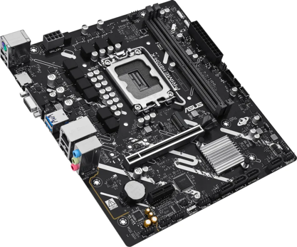 Фото ASUS PRIME H810M-K, LGA1851, H810, 2*DDR5, 4*SATA, 1*M.2, 2*USB 3.2, 4*USB 2.0, 1*PCIx16, 1*PCIx1, HDMI+VGA, mATX; 90MB1N10-M0EAY0