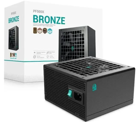 Фото Deepcool GAMERSTORM PF550X (ATX 2.52, 550W, PWM 120mm fan, Active PFC+DC to DC, 80+ BRONZE) RET (R-PF550X-HDOB-WGEU)