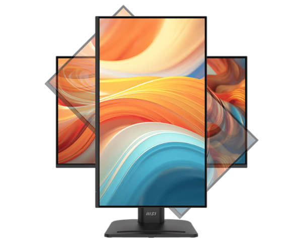 Фото MSI PRO MP245PHG E14 23.8" 16:9 FHD(1920x1080) IPS Flat,1ms(MPRT),1500:1,100M:1,300nits,HDMI 2.0,DP 1.2,USB-C,USB-Ax2,USB-B,Speaker,Tilt,Swivel,Height,Pivot,VESA,144Hz,Black,1y w-ty