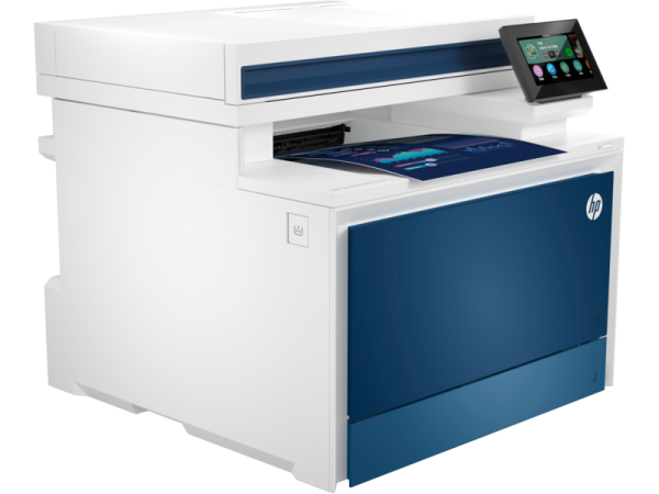 Фото HP Color LaserJet Pro MFP 4303fdn (p/c/s/f, A4,600 dpi,33(35)ppm,512Mb,2 trays 50+250,4.3'' touch display,Duplex, DADF50,USB/GigEth/4 cart.in box black 2000&cmy1000 pages, repl. W1A79A)