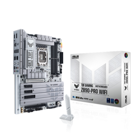 Фото ASUS TUF GAMING Z890-PRO WIFI, LGA1851, Z890, 4*DDR5, 4*SATA, 4*M.2, 6*USB 3.2, 2*PCIx16, 1*PCIx4, 2*PCIx1, 2*Thunderbolt™ 4, HDMI+DP, ATX; 90MB1IR0-M0EAY0