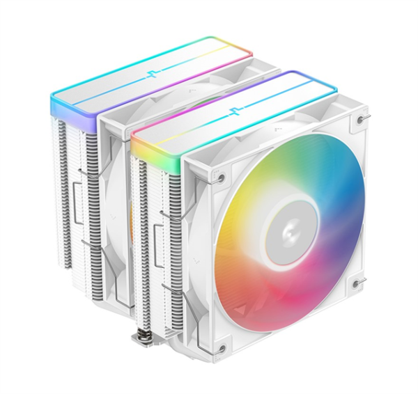 DEEPCOOL AG620 WH ARGB V2 LGA20XX/1700/1200/115X/AM5/AM4 (9шт/кор, TDP 260W, PWM, ARGB DUAL Fan 120mm, 6 тепл. трубок, белый) RET (R-AG620-WHAMMN-GJD)