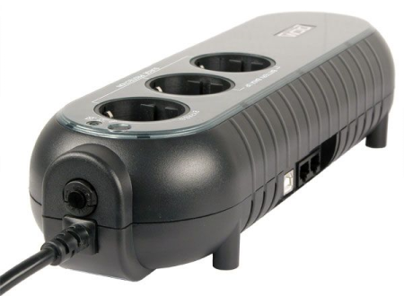 Фото Powercom Back-UPS WOW, OffLine, 700VA/350W, Tower, 3xSchuko outlets(1 Surge & 2 batt), USB (37371)