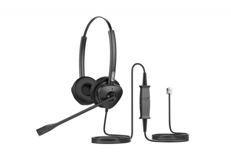Фото Fanvil HT302 Fanvil Гарнитура RJ9, кож.зам., HD Audio, складной микрофон, 1,8м., 95г.