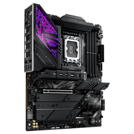 Фото ASUS ROG STRIX Z890-E GAMING WIFI, LGA1851, Z890, 4*DDR5, 4*SATA, 7*M.2, 10*USB 3.2, 2*Type-C, 2*PCIx16, 2*Thunderbolt™ 4, HDMI+DP, ATX; 90MB1IM0-M0EAY0