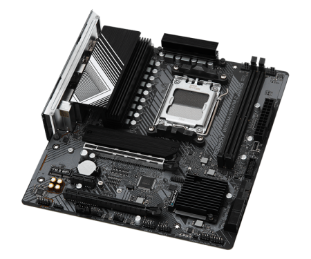 Фото ASROCK B650M-HDV/M.2, AM5, B650, 2*DDR5, 4*SATA, 2*M.2, 2*USB 3.2, 4*USB 2.0, Type-C, 2*PCIx16, 1*PCIx1, 1*M.2 (Key E), HDMI+DP, mATX