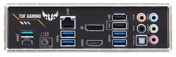 Фото ASUS TUF GAMING B550-PLUS, Socket AM4, B550, 4*DDR4, HDMI+DP, CrossFireX, SATA3 + RAID, Audio, 2,5Gb LAN, USB 3.2*8, USB 2.0*6, COM*1 header (w/o cable) ATX ; 90MB14G0-M0EAY0