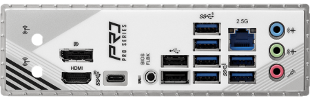 Фото ASROCK B860 PRO RS, LGA1851, B860, 4*DDR5, 4*SATA, 4*M.2, 6*USB 3.2, 2*USB 2.0, Type-C, 2*PCIx16, 1*M.2 (Key E), HDMI+DP, ATX