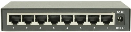 Фото OSNOVO SW-10800 Неуправляемый коммутатор Fast Ethernet на 8 RJ45 портов. Порты: 8 x FE (10/100Base-TX). Изоляция портов (VLAN). Auto MDI/MDIX Встроенная грозозащита 3кВ. В комплекте БП DC12V(1A). Разм