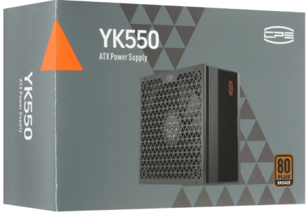 Фото PCCooler YK550, 550W, ATX3.1/PCIe5.1, APFC, 80+ Bronze, 13.5cm Fan, Non-Modular (P5-YK550-B1F)