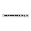 Zyxel XGS1010-12, 8xGE, 2x1/2,5GE, 2xSFP+, настольный, бесшумный