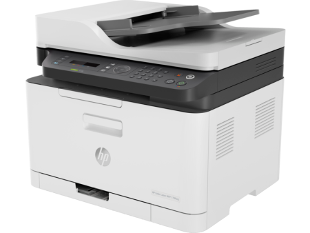 Фото HP Color Laser MFP 179fnw (p/c/s/f, A4, 600dpi, 18(4ppm),128Mb,ADF40,USB 2.0/ Wi-Fi/Eth10/100,AirPrint, 1tray 150, cartridges 700b &500cmy pages in box,repl.SL-C480FW) (4ZB97A#B19)