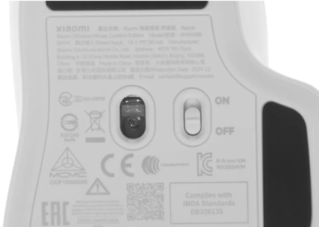 Фото Xiaomi Wireless Mouse Comfort Edition, 1200dpi, silent, White