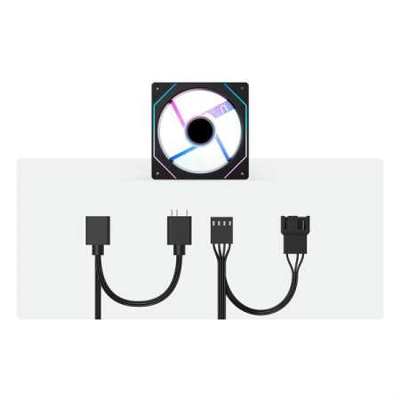 Фото Ocypus Gamma F12 BK ARGB REVERSE BLADE, 120x120x25mm, 4-PIN PWM, 800-1600 RPM, 31 DBA MAX, HYDRO BEARING