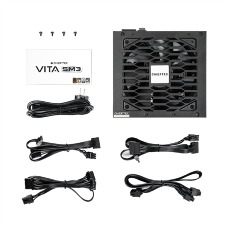 Фото Chieftec Vita SM3 BPX-850-C (ATX 3.1, 850W, 80 PLUS BRONZE, Active PFC, 120mm fan, Semi-modular Cable Management) Retail
