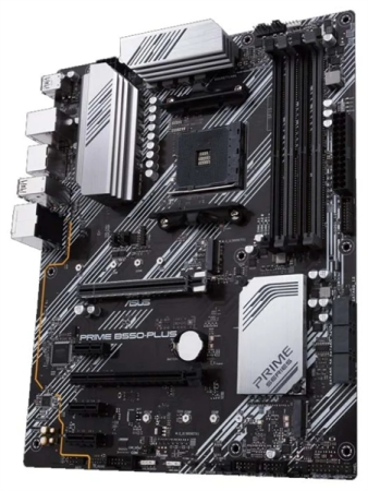 Фото ASUS PRIME B550-PLUS, AM4, B550, 4*DDR4, 6*SATA, 2*M.2, 6*USB 3.2, 2*USB 2.0, 2*PCIx16, 3*PCIx1, DP+HDMI, ATX ; 90MB14U0-M0EAY0