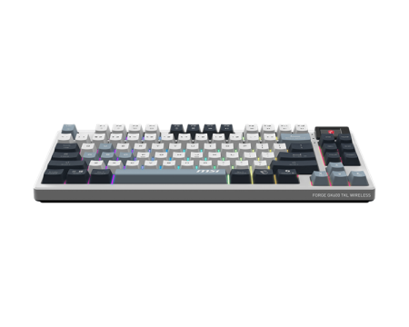 Фото Keyboard MSI FORGE GK600 TKL, Wireless, Mechanical Linear Switches, RGB LED, 4000mA/h, Sky