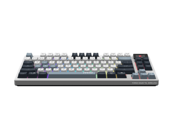 Фото Keyboard MSI FORGE GK600 TKL, Wireless, Mechanical Linear Switches, RGB LED, 4000mA/h, Sky