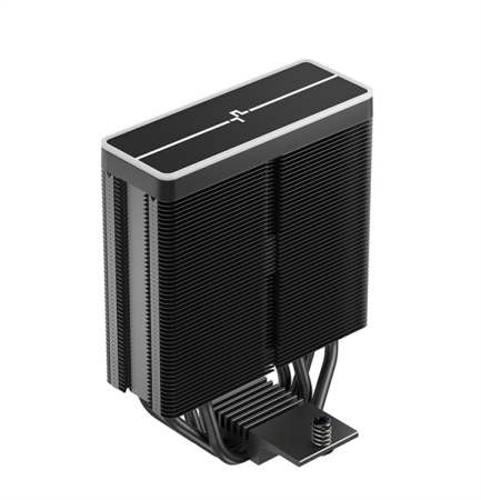 Фото DEEPCOOL AG400 BK ARGB V2 LGA1851/1700/1200/115X/AM5/AM4 (18шт/кор, TDP 220W, PWM, ARGB Fan 120mm, 4 тепл. трубки, черный) RET (R-AG400-BKAMMN-GJD)
