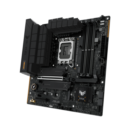 Фото ASUS TUF GAMING B760M-PLUS II, LGA1700, B760, 4*DDR5, 4*SATA, 3*M.2, 3*USB 3.2, 4*USB 2.0, Type-C, 1*PCIx16, 1*PCIx4, 1*PCIx1, DP+HDMI, mATX; 90MB1HD0-M0EAY0