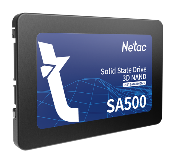 Фото Netac SSD SA500 120GB 2.5 SATAIII 3D NAND, R/W up to 500/400MB/s, TBW 60TB, 3y wty