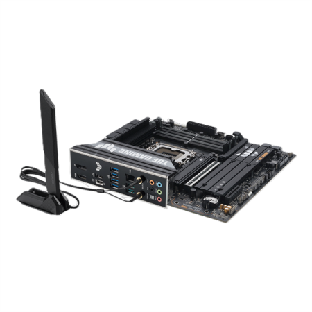 Фото ASUS TUF GAMING B860M-PLUS WIFI, LGA1851, B860, 4*DDR5, 4*SATA, 3*M.2, 6*USB 3.2, 1*USB 2.0, Type-C, 1*PCIx16, 1*PCIx4, DP+HDMI, mATX; 90MB1JV0-M0EAY0