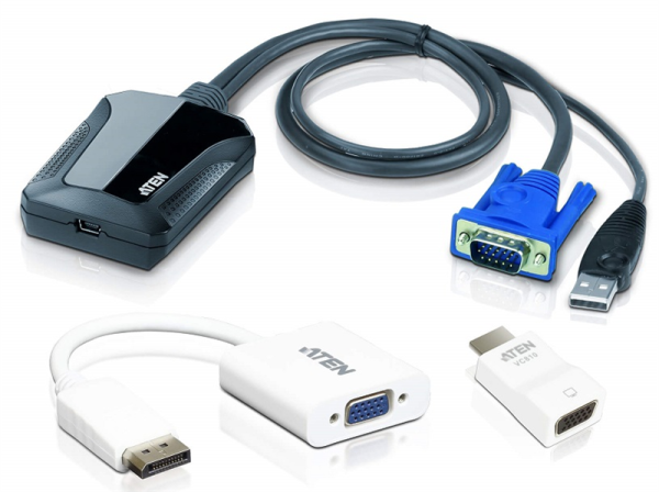 ATEN Laptop USB KVM Console Crash Cart AdapterVC925 kit
