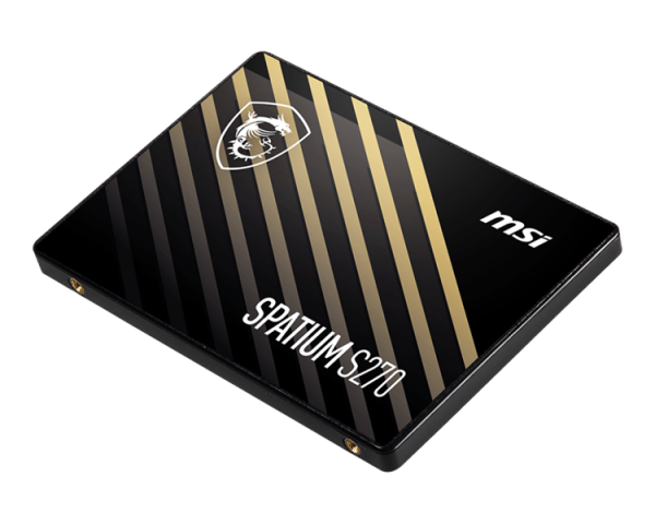 Фото MSI SSD SPATIUM S270 960GB SATA III 2.5" R500/W450MB/s 3D NAND TLC MTBF 2M 55000/80000 IOPS 500TBW