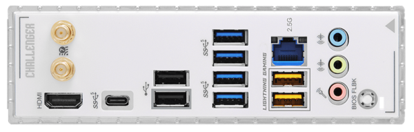 Фото ASROCK B860 Challenger WiFi White, LGA1851, B860, 4*DDR5, 4*SATA, 4*M.2, 4*USB 3.2, 2*USB 2.0, Type-C, 2*PCIx16, 1*M.2 (Key E), HDMI, ATX