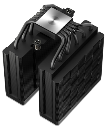 Фото DEEPCOOL AG620 BK ARGB V2 LGA20XX/1700/1200/115X/AM5/AM4 (9шт/кор, TDP 260W, PWM, ARGB DUAL Fan 120mm, 6 тепл. трубок, черный) RET (R-AG620-BKAMMN-GJD)