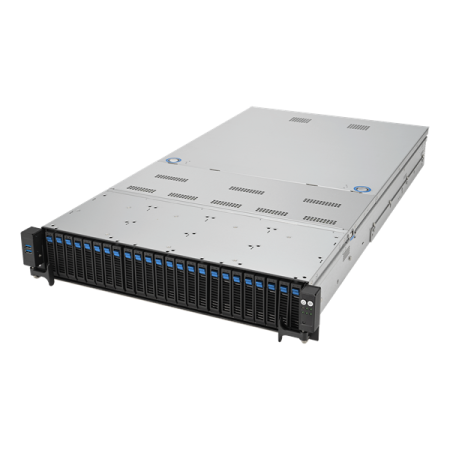 Фото ASUS RS720-E11-RS24U 2U, 2xLGA4677, 32 DIMM DDR5, 24x 2.5"(12x NVMe+12x NVMe/SATA/SAS* hs), 2 x M.2 slot 2280, 2x10Gbe RJ45, 1 dual-slot GPU, 8 slots PCIe 5.0, 1x OCP 3.0*, 2x2600W