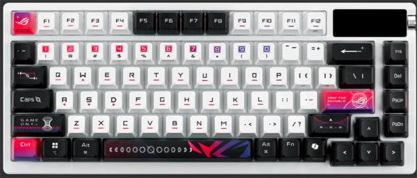 Фото ASUS M704 ROG AZOTH X, 2.4GHz RF, Bluetooth 5.1, 75%, PBT, RGB Lighting