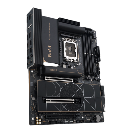 Фото ASUS PROART Z890-CREATOR WIFI, LGA1851, Z890, 4*DDR5, 4*SATA, 5*M.2, 6*USB 3.2, 1*USB 2.0, Type-C, 3*PCIx16, DP+HDMI, ATX; 90MB1JD0-M0EAY0