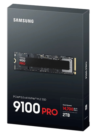 Фото SSD M.2 (PCI-E NVMe 2.0 Gen 5.0 x4) 2Tb Samsung 9100 PRO (R14800/W13400MB/s) 1year