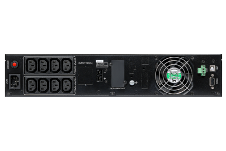 Фото CyberElectro ПИЛОТ-2000Р Линейно-интерактивный 2000ВА/1800Вт. USB/RS-232/EPO/SNMP slot (8 IEC С13) (12В /7.5Ач. х 4) 2U