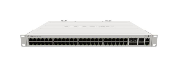 Фото MikroTik Cloud Router Switch 354-48G-4S+2Q+RM with 48 x Gigabit RJ45 LAN, 4 x 10G SFP+ cages, 2 x 40G QSFP+ cages, RouterOS L5, 1U rackmount enclosure, Dual redundant PSU