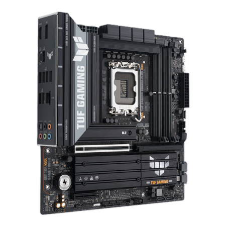 Фото ASUS TUF GAMING B860M-PLUS, LGA1851, B860, 4*DDR5, 4*SATA, 3*M.2, 6*USB 3.2, 1*USB 2.0, Type-C, 1*PCIx16, 1*PCIx4, DP+HDMI, mATX; 90MB1JW0-M0EAY0