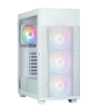 ZALMAN S5 NEO, ATX, WHITE, WINDOW, 2xCOMBO (3.5" or 2.5"), 4x2.5", 1xUSB2.0, 1xUSB3.1, FRONT 3x120mm FRGB, REAR 1x120mm FRGB