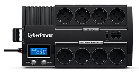 Фото Cyberpower BR700ELCD Line-Interactive 700VA/420W USB/RJ11/45 (4+4 EURO)