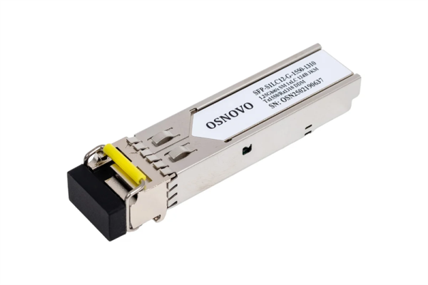 OSNOVO SFP-S1LC12-G-1550-1310 Оптический SFP Модуль. Одно волокно Single Mode. Скорость: до 1,25 Гбит/c. Тип разъема: LC. Оптический бюджет: 12дБ. Расстояние передачи - до 3км. Рабочая длина волны,нм