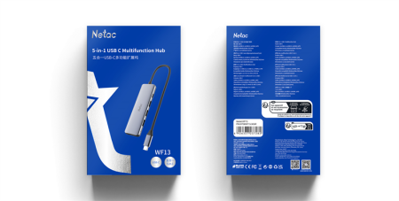 Фото Netac Hub WF13, Type-C to USB3.0+USB2.0*2+100W PD+HDMI (repl. NT08WF13-30GR)