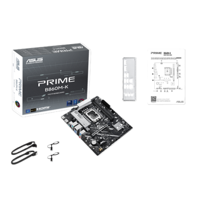 Фото ASUS PRIME B860M-K, LGA1851, B860, 2*DDR5, 4*SATA, 2*M.2, 3*USB 3.2, 3*USB 2.0, 1*PCIx16, 2*PCIx1, DP+HDMI, mATX; 90MB1JT0-M0EAY0