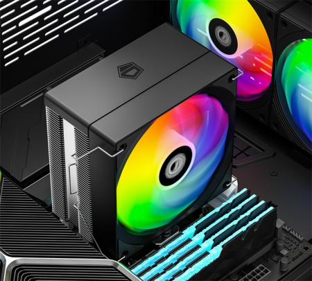 Фото ID-COOLING SE-214-XT V2 ARGB LGA1851/1700/1200/115X/AM5/AM4 (16шт/кор, TDP 200W, PWM, 4 тепл.трубки прямого контакта, FAN 120mm, Addressable RGB LED) RET