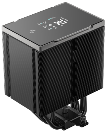 Фото DEEPCOOL AK500 G2 DIGITAL NYX LGA1851/1700/1200/115X/AM5/AM4 (9шт/кор, TDP 240W, PWM, Fan 120mm, 5 тепл. Трубок, Copper Base, черный) RET (R-AK500G2-BKNNMN-GJD-1)