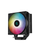 Фото DEEPCOOL AG400 BK ARGB LGA1700/1200/115X/AM5/AM4 (18шт/кор, TDP 220W, PWM, ARGB Fan 120mm, 4 тепл. Трубки, черный) RET (R-AG400-BKANMC-G-2)