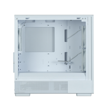 Фото ZALMAN P10 NAMU, MATX, WHITE, WINDOW, FRONT COVER WALNUT, 2x3.5", 3x2.5", 1xUSB TYPE-C, 1xUSB3.0, FRONT 2x120mm, REAR 1x120mm ARGB