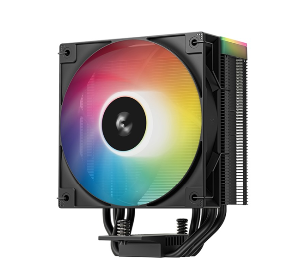 Фото DEEPCOOL AG400 BK ARGB V2 LGA1851/1700/1200/115X/AM5/AM4 (18шт/кор, TDP 220W, PWM, ARGB Fan 120mm, 4 тепл. трубки, черный) RET (R-AG400-BKAMMN-GJD)