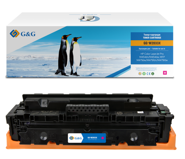 Картридж G&G GG-W2033X 415X пурпурный (6000стр.) для HP LJ M454/MFP M479